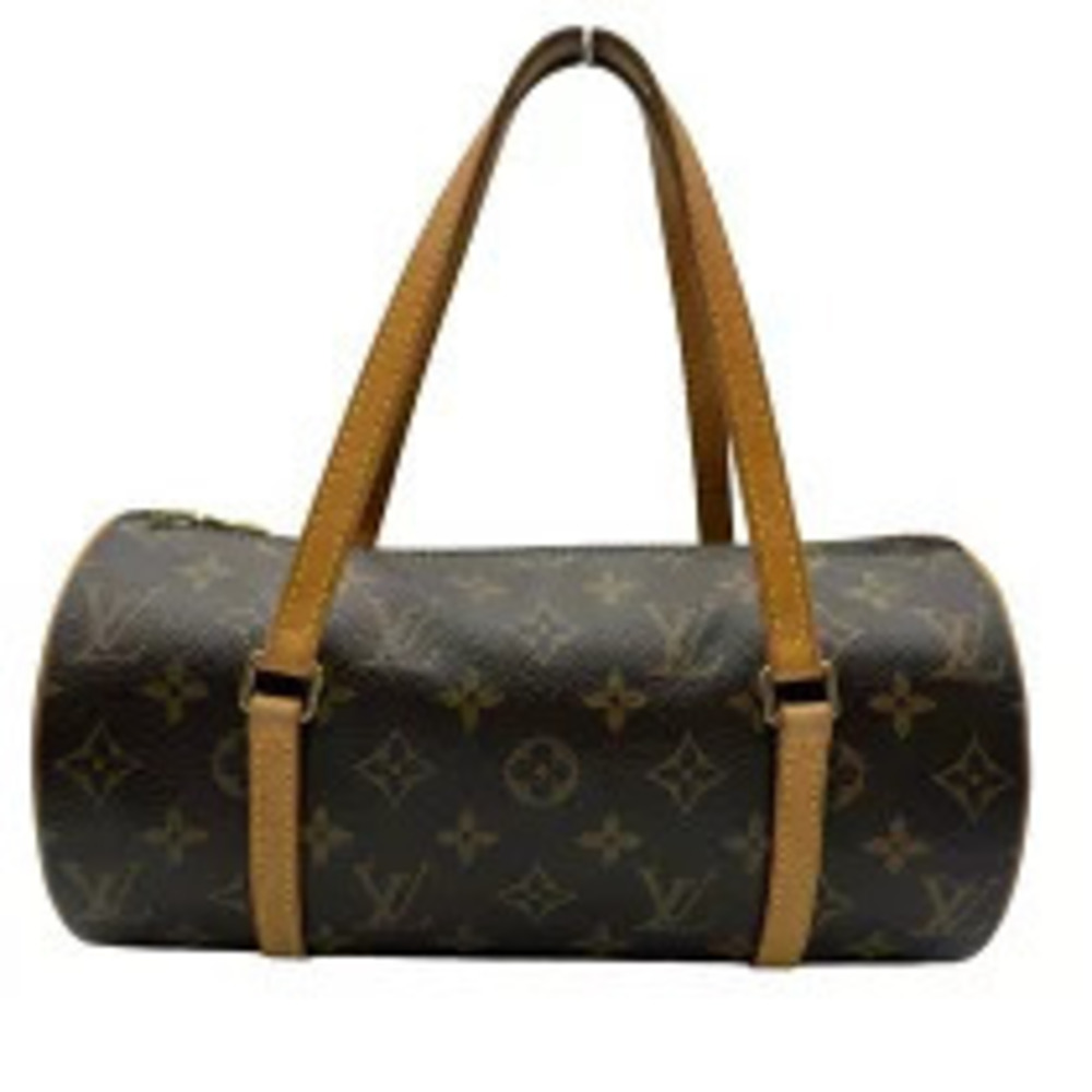 Louis Vuitton Papillon Brown Monogram Canvas Leather Handbag